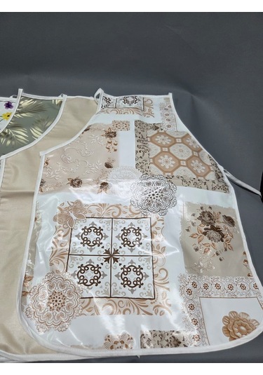 Su Geçirmez Pvc Muşamba Önlük Çeşitleri - 1 Adet 50 Cm Önlük Renkli, Biyeli Mutfak Önlüğü Başak Ev Tekstili