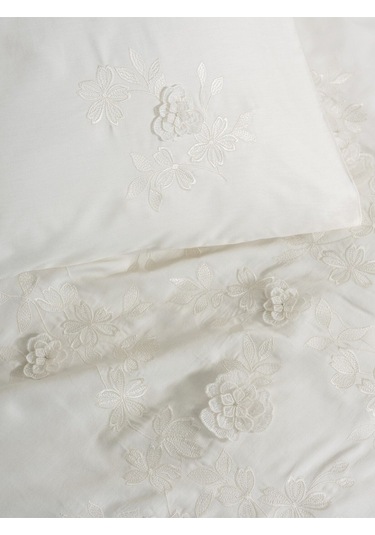 Cotton Box 1832-cb 3d Nakıslı Saten Ck Nevresım Takımı Chıc Ekru Ekru