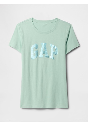 Gap 729555013 V-ss Logo Classic Tee Kadın Tişört Yeşil