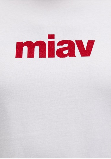 Mavi - Miav Baskılı Erkek Tişört 067153-622 Kırmızı Beyaz