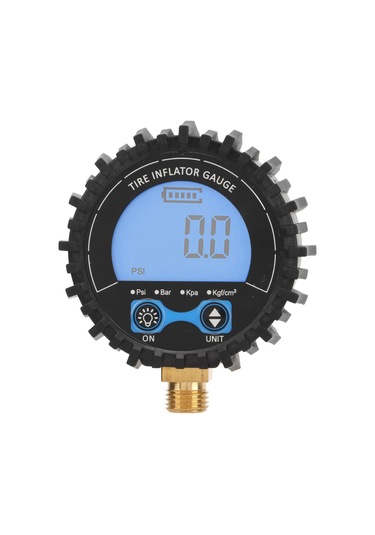 Moveevo Dijital Basınç Ölçer 3-200 Psı, 4 Birim Psı/kpa/bar/kg/cm² , Abs+bronz, Araba/motosiklet/tır Uyumlu, Arka Işık Ekranlı, 1/4 13mm Vida Pil Yok