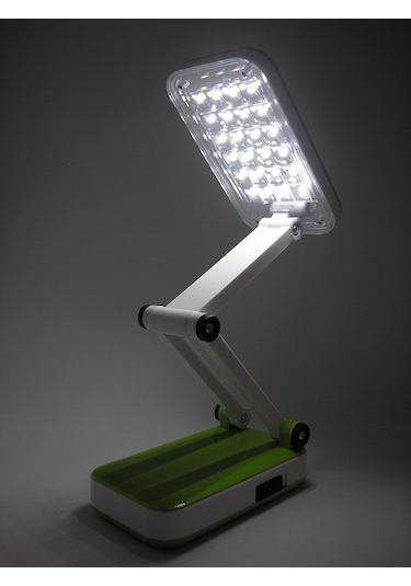 Yeşil Renk Portatif Katlanabilir Şarjlı Masa Lambası Taşınabilir Kamp Lambası Kitap Okuma Lambası Çok Renkli