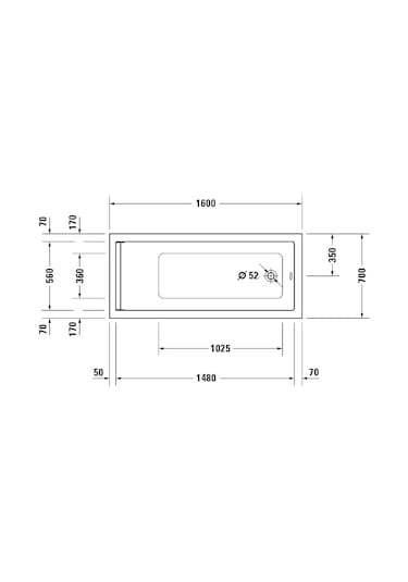 Duravit - Starck Kabuk Küvet 160 70 Cm - 700333000000000-