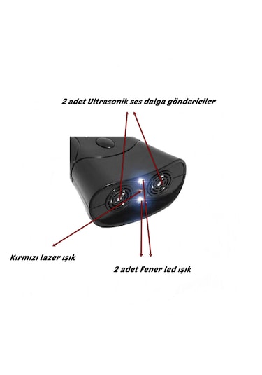Nunbell Etkili Lazer Işıklı Ultrasonik Köpek Kovucu Eğitim Cihazı