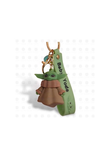Baby Yoda Figürlü Büyük Boy Silikon Anahtarlık