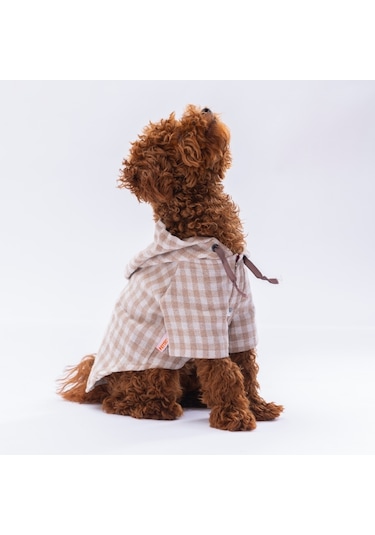 Pawstar Bej Ekose Oduncu Kedi Köpek Gömleği