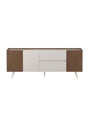 Milano 3 Kapaklı 2 Çekmeceli Konsol Vizon-zebra 210x80x44 Cm Vizon