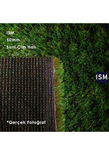 Ism - Suni Yapay Çim Halı - 50Mm Çim Saha Kalitesi - Yeşil