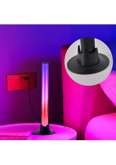 Pazly 2 Adet Renkli Usb Masaüstü Atmosfer Lambası Ses Alma Ve Işık Özellikli Diğer