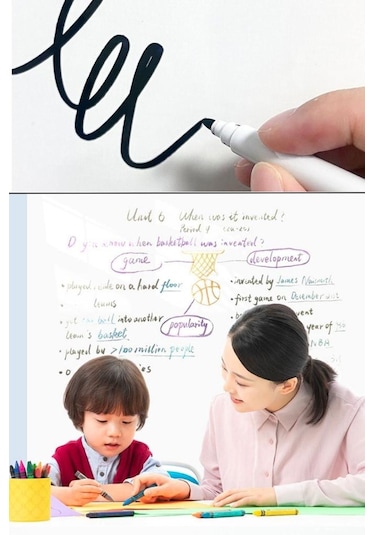 Petinka Silinebilir Kalemli Sticker Duvara Yapışabilen 60cmx200cm Yazı Tahtası