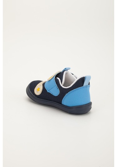 Şirinbebe Ortopedik Erkek Bebek İlkadım Ayakkabı Mavi Cırtlı Anorak-4051 Mavi