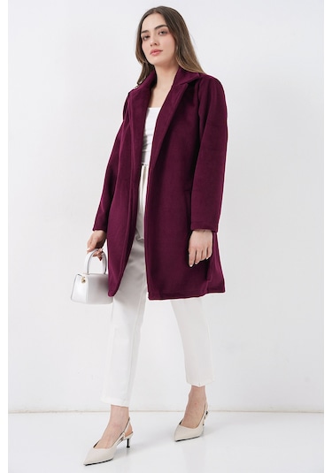 Bigdart Kadın Kuşaklı Kaban 9171 - Bordo