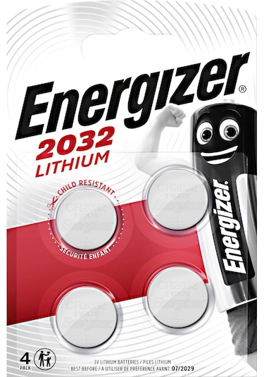 Energizer CR2032 3V Lityum Düğme Pil 4'lü