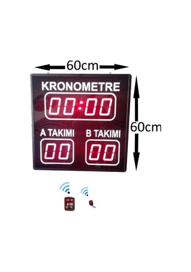 Halı Saha Skorbord Sistemi (Kasa Ölçüsü: 60X60 Cm)