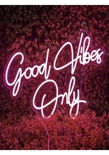 Twins Led Good Vibes Only Yazılı Neon Tabela Pembe Model:model:16223366 Pembe