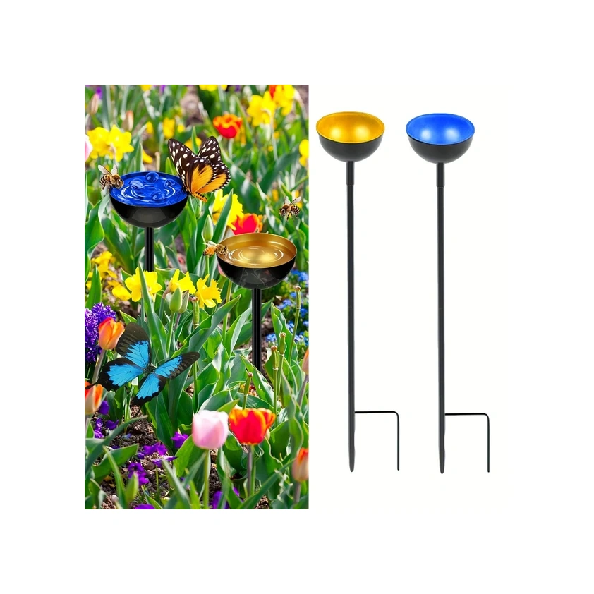 Gateesat 4 Renkli 5 Katlı Metal Bahçe Kelebek Ve Arı Besleyici Dayanıklı Dış Mekan