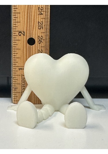 Kalp Şeklinde Biblo Oyuncak Sevgililere Özel Beyaz 1 Adet