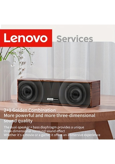 Willowhaven Lenovo Ahşap Desenli Usb/bt Hoparlör: Klasik Retro Tasarım, Stereo Ses Sistemi