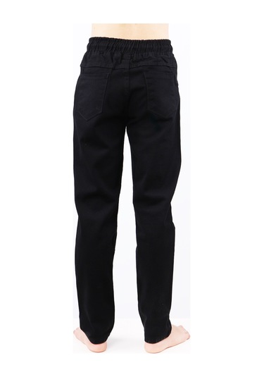 Hçm Çocuk Unisex Okul Pantolonu Beli Lastikli Siyah