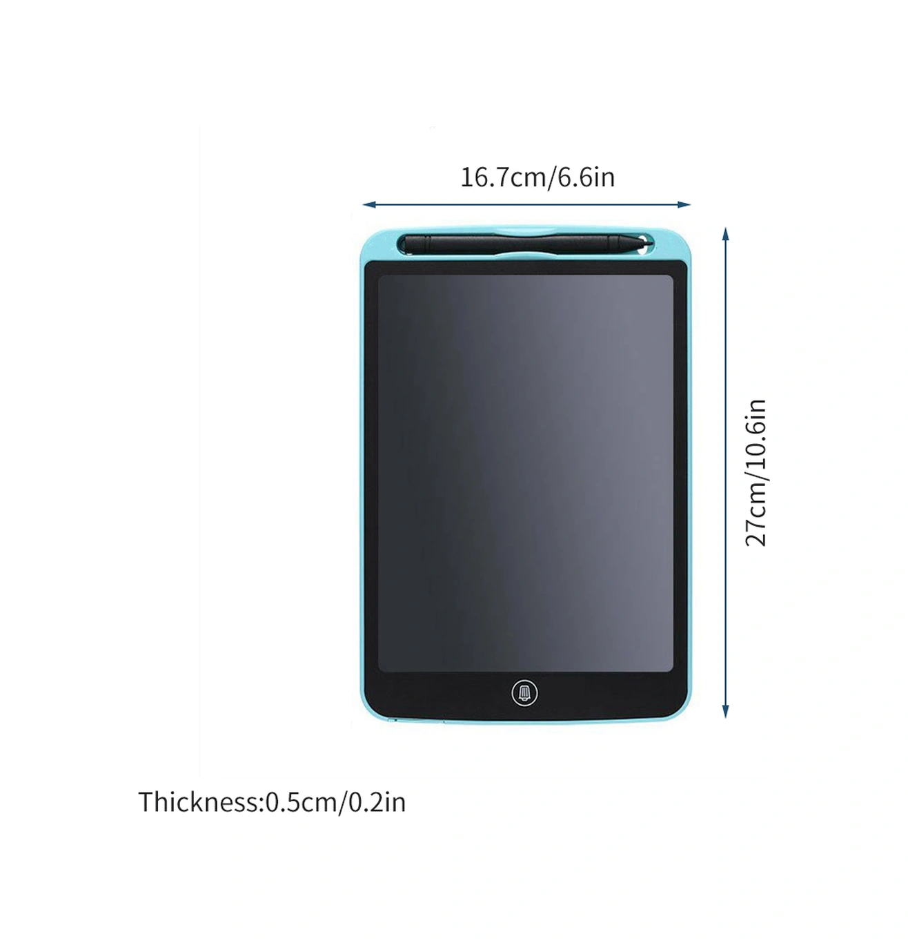 Neevoyu 10.5 İnç Renkli Lcd Çizim Tahtası - Çocuklar İçin Grafiti Ve Yazı Aleti, Tek Tuşla Silme Ve Kilit Fonksiyonu, Taşınabilir Siyah Cr2025 Pil Dahil Siyah