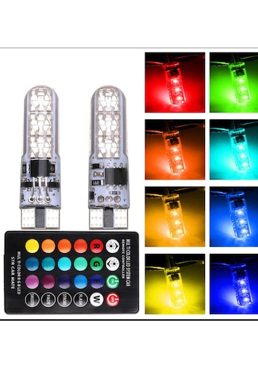 Kumandalı Led Park Ampül Dipsiz T10 12v