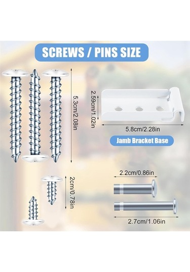 Ulzyvf Uyumlu Onarım Kapı Kapı Kapatıcı İle Braketi, Braketi, Beyaz Andersen Ou