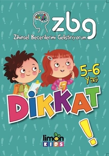 Dikkat 5-6 Yaş-Zihinsel Becerilerimi Geliştiriyorum- Limonkids