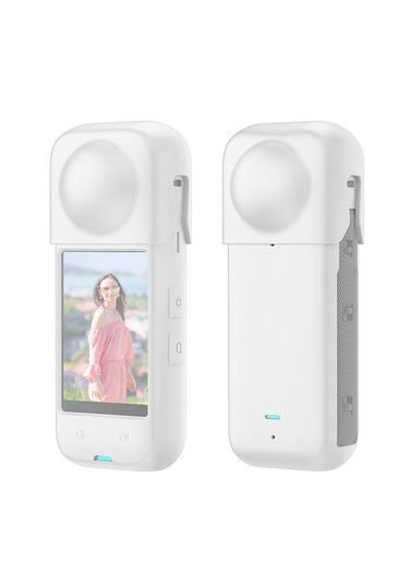 Insta360 X4 Kılıf İçin Puluz Tam Vücut Silikonu Beyaz