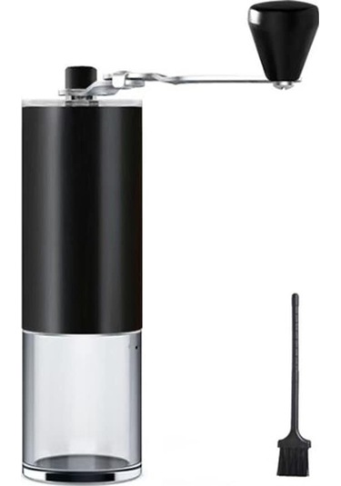 Fortunelane Portatif Kahve Değirmeni, Cnc Çelik, Dışarda Taze Kahve, Elektriksiz, Taşınabilir Tasarım Siyah Siyah