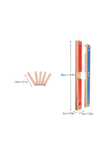 Konesam Ahşap Çeviklik Geliştirici Halka Atma Oyunu - Çocukların El-koordinasyonu Ve Motor Becerileri İçin Eko-friendly Oyun Seti