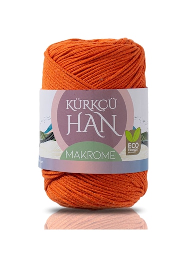 Kürkçü Han Makrome Premium Örgü İpi Turuncu 3 MM 200 G 130 M