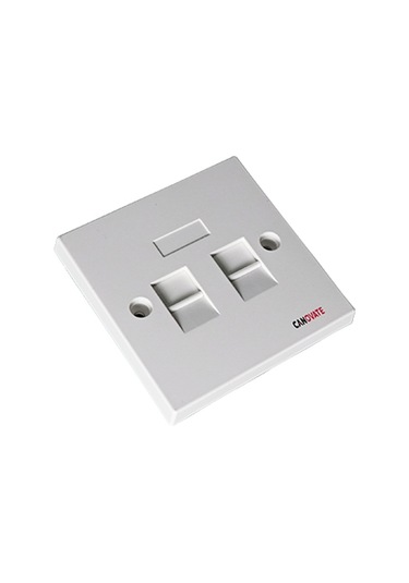 Canovate 25 Adet Faceplate 2 Port 86X86 Tip Fildişi Data Prizi