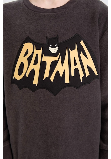 DeFacto Erkek Çocuk Batman Pijama Takımı Polar Bisiklet Yaka Uzun Kollu Üst Beli Lastikli Uzun Alt D8570A824CWAR212 DeFacto Erkek Çocuk Batman Pijama Takımı Polar Bisiklet Yaka Uzun Kollu Üst Beli Lastikli Uzun Alt D8570A824CWAR212