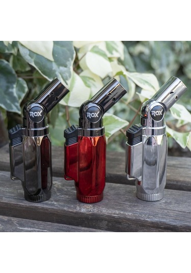 Rox Bs-106 Dört Alev Çıkışlı Mini Bütan Gaz Torch  Pürmüz Kırmızı