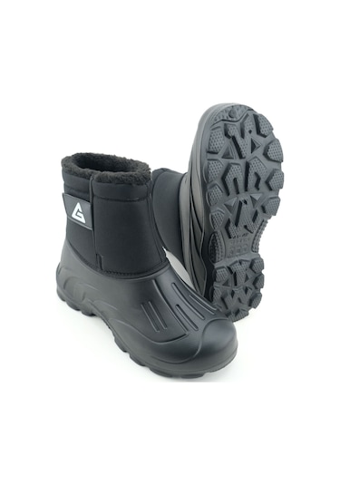 Gezer Erkek Kışlık İçi Peluşlu Su Geçirmez Tek Cırt Cırtlı Boğazdan Ayarlanabilir Rahat Taban Günlü Siyah