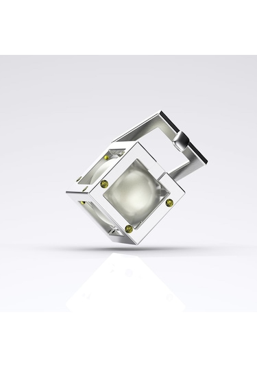 Canlı Istiridyede Sitrin Küp Inci Kolye Aaa Kalite Akoya