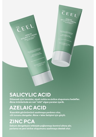 Sebum Dengeleyici Yüz Kremi Salisilik Asit , Çinko Pca , Azelik Asit 50 Ml