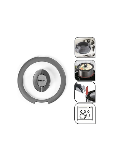 Tefal Ingenio Cam Kapak 16 Cm 001 Siyah
