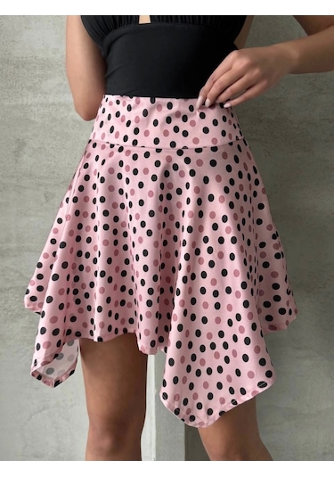 Puantiyeli Etek Pembe