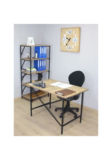 Çok Amaçlı Kitaplık Çalışma Masası ve Ofis Koltuğu Seti