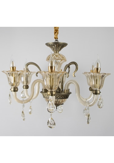 Avize Oturma Ve Salon, Odası,Cam Kol 6 Li