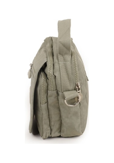 Krinkıl/klinkır Su Geçirmez İthal Kumaş Cırtlı Çokgözlü Erkek Çapraz Omuz Ve El Çantası Bej 11-6k Bej