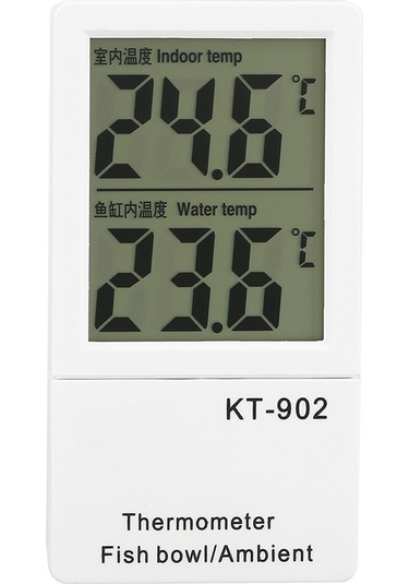 Qingmipy Kt-902 Akvaryum Ve İç Mekan Sıcaklık Ölçer - Lcd Ekranlı, Fahrenheit/celsius Dönüştürülebilir, Kolay Kurulum