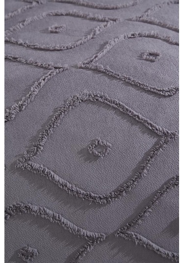 Çeyiz Diyarı Pirot 2 Parça Tek Kişilik Pike Takımı Antrasit Antrasit