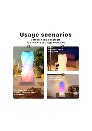 Conventions1 Dıy Renk Değiştiren Masa Lambası Rgb 16 Renkli Led Açık Mor