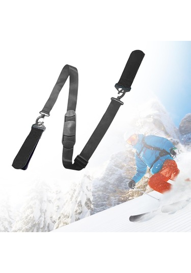 Suntek Kayak Taşıyıcı Askı Snowboard Omuz Askısı Siyah Siyah