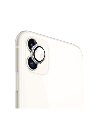 Safeus Safir Temperli Kamera Lens Koruyucu, Apple Uyumlu iPhone 11 İle Beyaz