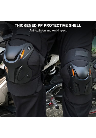 Padalink 2 Adet Ayarlanabilir Motosiklet Dizlik Ve Dirseklik - Gece Reflektörlü, Esnek Ve Konforlu Siyah