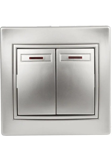 Intro Arka Aydınlatmalı Çiftli Anahtar Plano 250v 123699527
