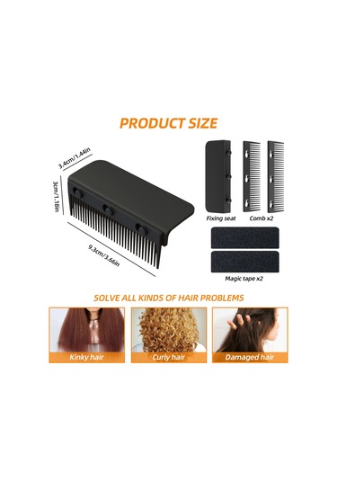 Vkemall Saç Düzleştirici Ataşmanı: Isı Dayanıklı, Kolay Kurulum, Saç Salonu Ve Ev Kullanıma Uygun Siyah Saç Stili Aleti